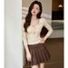 2025 #Craftsmanship Selection # Premium Design Drawn Fold Strap Cotton T-Shirt Women's Long Sleeve 2025 Autumn Spicy Girl_ecoleips.com