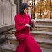 2025 Muslim Women's Clothing Solid Color Sweatshirt Cardigan Zipper Top Casual Fashion Set_ecoleips.com