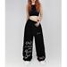 Aria Basics American Street Hip-hop Sports Pants Women, High-waisted, Loose, Wide-leg, Casual Jazz Trousers, New Popular Style For_ecoleips.com