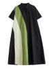 2026 Summer New Patchwork Contrast Color Shirt Dresses For Women Short Sleeve Loose Casual Long Dress Fashion Elegant Clothing_ecoleips.com