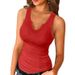 2025 Cross-Border Summer New European And American Solid Color Sexy Round Neck Tank Top With Racerback Design For_ecoleips.com