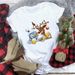 Merry Christmas, Christmas Tree, Santa Claus, Printed Women's Short Sleeve Loose Plus Size T-Shirt_ecoleips.com