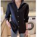 Women's White Korean Style Shirt Plus Size Loose Professional Suit Chiffon Base Layer Casual Spring Summer Blouse_ecoleips.com