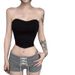 Sexy Strapless Three-Dimensional Fishbone Corset Camisole Vest For Women Wedding Dress Inner Layer Base Shirt Tube Top_ecoleips.com