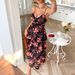 Women's Clothing Temperament Elegant Style Sling Print Thousand Layer Skirt Dress_ecoleips.com