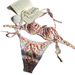 New 2025 Sexy Strappy Floral Print Bikini Two Piece Swimsuit European American Style Fresh Design Women's Clothing_ecoleips.com