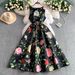 High Grade Printed Temperament Sleeveless Dress For Women 2025 Summer New Style Waist Slimming Fluffy Long Skirt_ecoleips.com