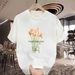 New Cotton Fashion Sense Printing Short-sleeved T-shirt Unisex Men Summer Tide Loose Hundred Tops_ecoleips.com
