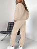Women's Autumn/Winter Hip Hop Casual Street Brooklyn New York Letter Printed Round Neck Sweatshirt+Sweatpants Warm Set-649_ecoleips.com