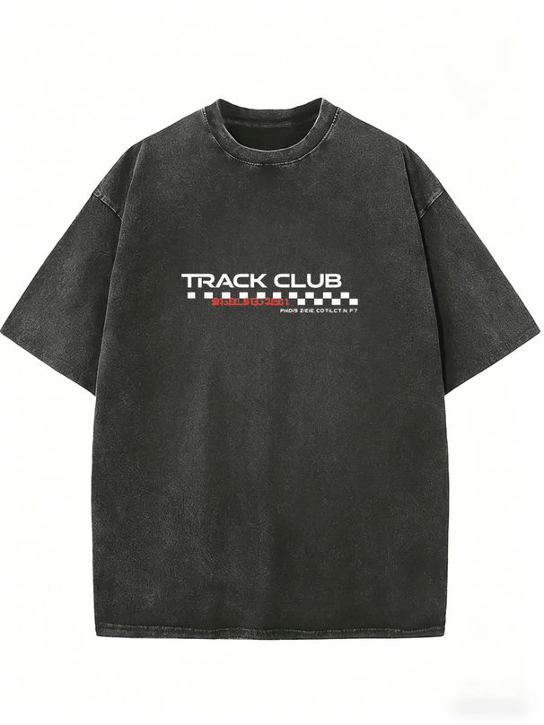 Fashion Washed Short Sleeve T-Shirt, Comfortable Loose Fit Crew Neck Top For Spring And Summer Styling_ecoleips.com