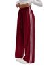 Women's Wide-Leg Yoga Pants With Side Drawstring & Double Webbing | Loose Fit Casual Athletic Trousers For Lounge & Exercise_ecoleips.com