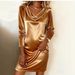 Autumn Elegant And Sophisticated Mid-Length Dress With Long Sleeves And A Flowing Neckline For Women_ecoleips.com