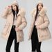 Winter Parka Coat For Women – Mid-Length Hooded Puffer Jacket With Faux Fur Trim, Oversized Pockets, Water(M-XXXL, Black/Taupe/Khaki, Commuter-Ready)_ecoleips.com