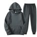 Men's & Women's Solid Color Hoodie Sweatshirt & Jogger Pants Set - Cozy Fleece Pullover With Ribbed Hem, Streetwear Casual Outfit, Unisex Loungewear_ecoleips.com