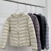 girl Girl Ribbed Jacket For Women, Short And Lightweight, 2025 Winter New Thickened White Duck Down Casual Sports Hooded Coat_ecoleips.com