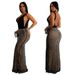 direct tribute wool spliced polyester mesh strapless backless sexy dress hot diamond party long dress for women_ecoleips.com