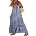 Women's Clothing Geometric Print Long Dress Trendy Geometric Print Sleeveless Dress – Strappy Streetwear Maxi Dress In Vibrant Colors (S-2XL)_ecoleips.com