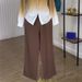 Women's Clothing Women's European American Style Sweet Fresh Gradient Color Long Sleeved Shirt And High Waist Straight Leg Pants Two Piece Set Autumn_ecoleips.com