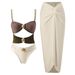 Women's Clothing Two Piece Bikini Swimsuit Women's Tight Fitting Chiffon Skirt Swimsuit Set_ecoleips.com