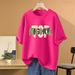 Women's European Style Oversized T-Shirt Short Sleeve Flowy Casual Slimming Top Multiple Fashion Colors Daily Wear_ecoleips.com