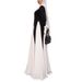 Women's Clothing Spring New Black And White Splicing Long Elegant Women's Evening Dress Long Skirt_ecoleips.com