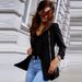 Women's Clothing Autumn And Winter New Products Long Sleeved Lapel Solid Color Casual Tops Small Suit Jacket Women's Trend_ecoleips.com