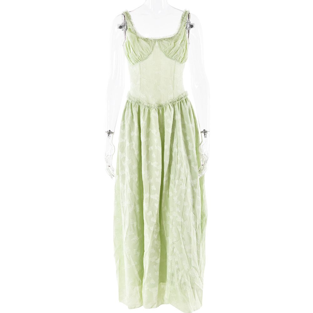 Sexy Elegant Women Spaghetti Strap Maxi Dress Open Back Design Slimming Bodycon High Split Long Party Dress_ecoleips.com