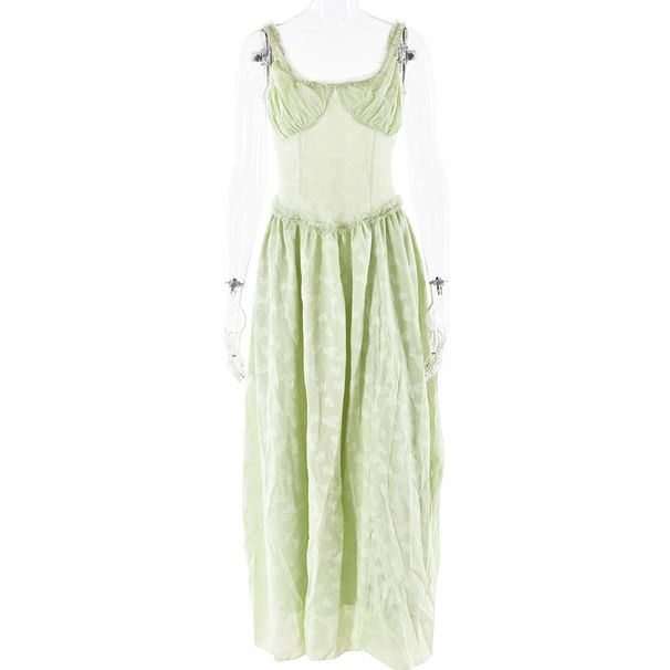 Sexy Elegant Women Spaghetti Strap Maxi Dress Open Back Design Slimming Bodycon High Split Long Party Dress_ecoleips.com