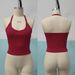 Women's Y2k Ribbed Halter Top Sleeveless Slim Fit Cropped Cami Sexy Backless Summer Streetwear Flattering Ribbed Texture_ecoleips.com