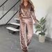 Women's Clothing Leopard Velvet Casual Fashion Sports Suit_ecoleips.com