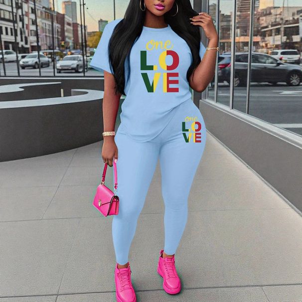 Women's Clothing Plus Size Color Block Striped T-Shirt And Wide Leg Pants Fashion Set European American Style Short Sleeve Burgundy_ecoleips.com