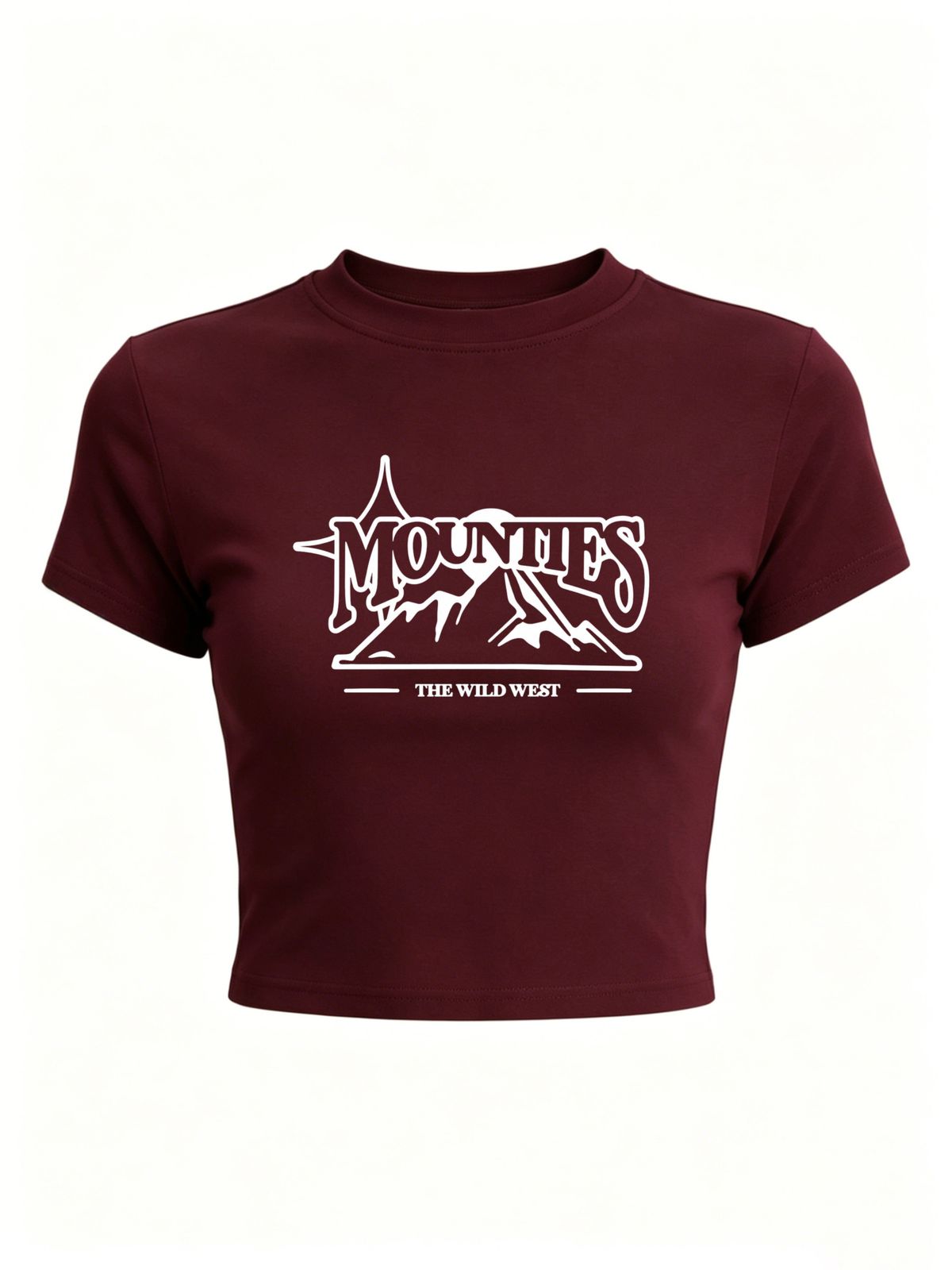 Women's Y2K Crop Top, Logo Print Short Sleeve T-Shirt, Trendy Casual Street Style Tee_ecoleips.com