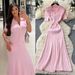 Korean Style Women's Pure Alluring Lapel Knitted Short Sleeve Dress Slim Fit Single Breasted Waist Defining Elegant Long Dress For Summer_ecoleips.com