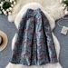 Women's Clothing Palace Retro Heavy Jacquard Skirt Winter High Waist Slim Puffy Pleated Mid-length Umbrella Skirt_ecoleips.com