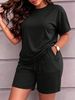 Women's Spring/Summer Short-Sleeved Two Piece Set Trendy Casual Fashion Spot Goods_ecoleips.com