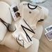 Women's Clothing High Grade White Sportswear Suit For Women Summer 2024 New Popular Age Reducing Western Style Casual Fashion Two Piece Suit_ecoleips.com