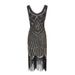 Women's Clothing Sequined Tassel Dress Beaded Tassel Dress Banquet Ball Party Mini Dress_ecoleips.com