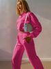 Women's Long-Sleeve Crewneck Sweatshirt & Wide-Leg Pants Set – Solid Color Casual Outfit, 60% Cotton 30% Spandex, Y2K Streetwear Two-Piece (S-L)_ecoleips.com