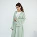 Handcrafted Dubai-Inspired Beaded Open Front Cardigan – Elegant Long Sleeve Blouse For Women (Green, M/L/XL, 3D Floral Design)_ecoleips.com