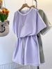 Korean Style Summer Sportswear Set For Women Loose Fit Fashionable Short Sleeved Two Piece Casual Shorts Outfit For Students_ecoleips.com