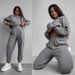 New European And American Fashion Suit Women's Long-sleeved Loose Crew Neck Sweater Casual Sports Trousers_ecoleips.com