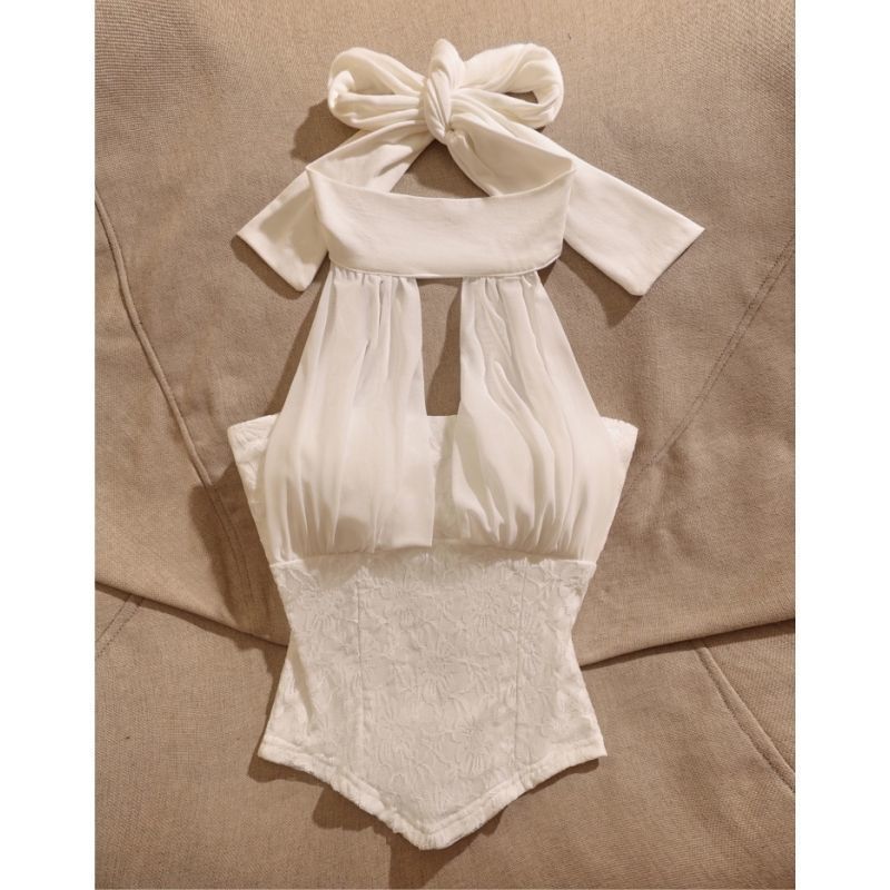 Purely Alluring Mesh Patchwork Halter Neck Camisole Women, Slim Fit, Sexy And Trendy Top For Summer_ecoleips.com