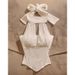 Purely Alluring Mesh Patchwork Halter Neck Camisole Women, Slim Fit, Sexy And Trendy Top For Summer_ecoleips.com