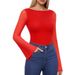 Women's Sexy Black Long Sleeve T-Shirt Mesh Lace Low Cut Style Color Block Top For Autumn Winter_ecoleips.com