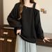 Real Shot Off-Shoulder Asymmetrical Neck Cotton Sweatshirt For Women, Autumn And Winter Fleece-Lined_ecoleips.com