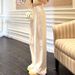 White Wide-leg Jeans Women, 2026 Summer New Style, High-waisted, Loose-fitting, Drapey, Straight-leg, Floor-length Pants_ecoleips.com