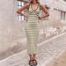 Summer Slim Fit Striped Vest Bodycon Dress for Women European And American Fashionable Versatile Cross Border 2026_ecoleips.com