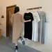 Loose Letters Simple Printed Short-sleeved Women's Comfortable Casual Dress_ecoleips.com