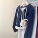 European American Style Short Color-blocked Raglan Long-sleeve Sweatshirt For Women, Spring And Autumn Thin Korean_ecoleips.com