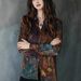Aria Basics Aria Basics Cross-border 2025 European American New Casual Long-Sleeve Buttoned Shirt With Vintage Floral Print And Painted Design_ecoleips.com